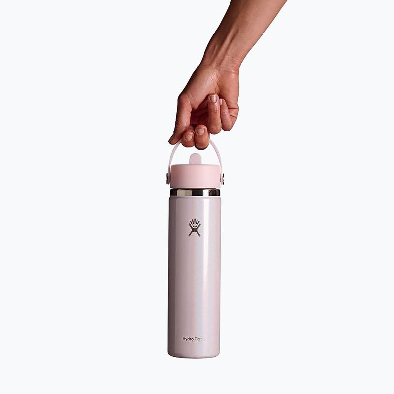 Butelka termiczna Hydro Flask Wide Mouth with Flex Straw Cap 710 ml glimmer pink 3