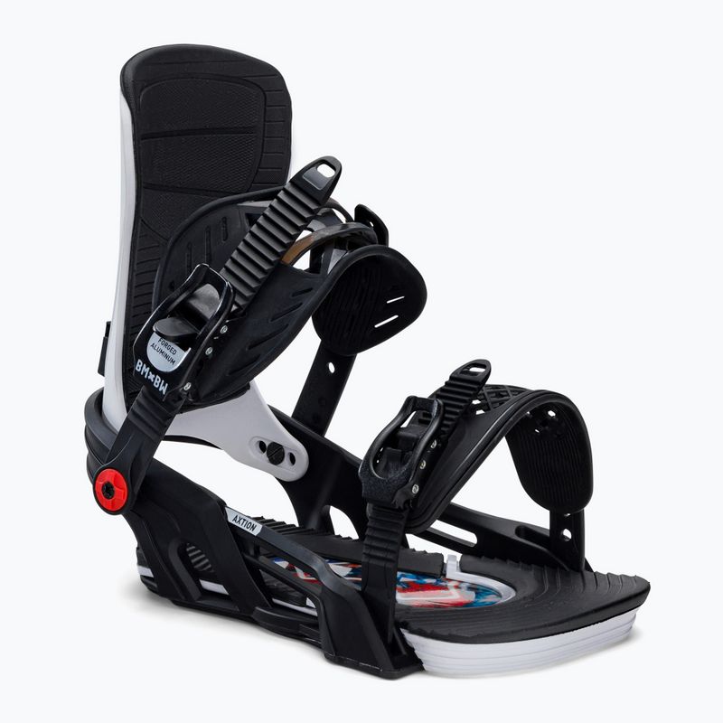 Wiązania snowboardowe Bent Metal Axtion black/white