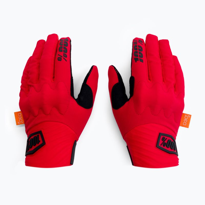 Rękawiczki rowerowe 100% Cognito red/black 3