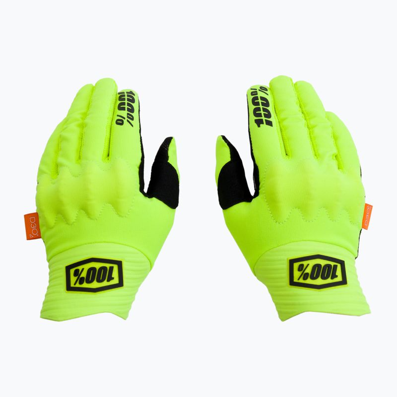 Rękawiczki rowerowe 100% Cognito yellow/black 3