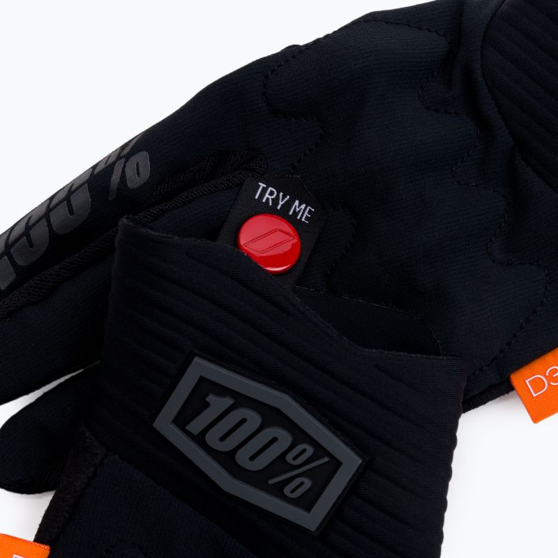 Rękawiczki rowerowe 100% Cognito black charcoal 4