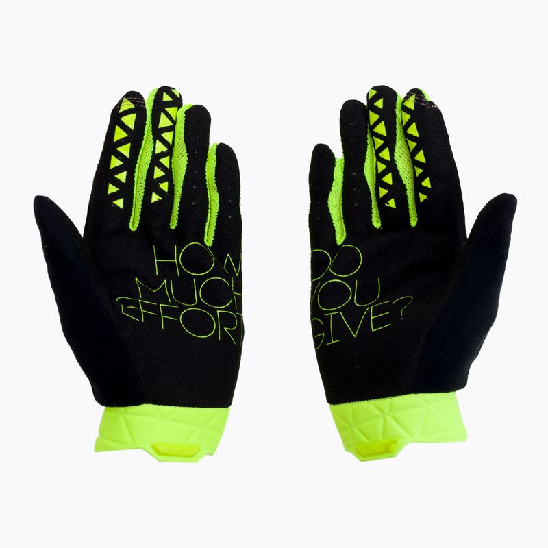 Rękawiczki rowerowe 100% Geomatic fluorescent yellow 2