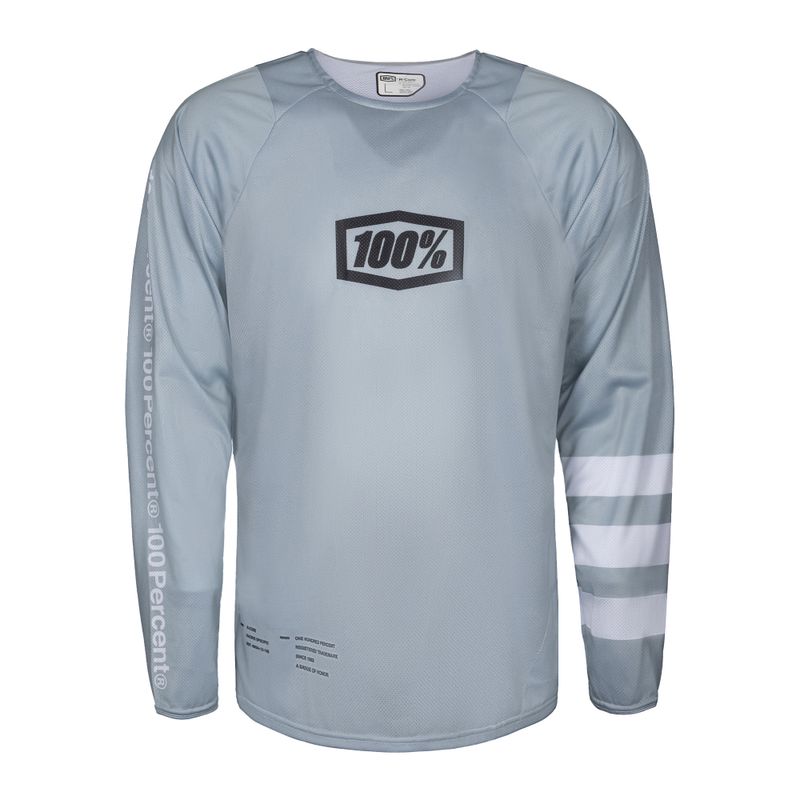 Longsleeve rowerowy męski 100% R-Core vapor/white