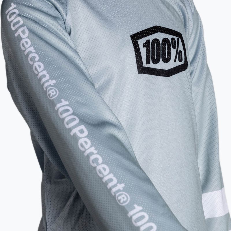 Longsleeve rowerowy dziecięcy 100% R-Core Youth vapor/white 3