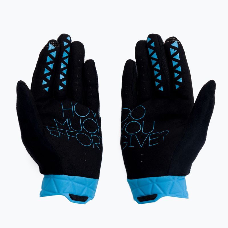 Rękawiczki rowerowe 100% Geomatic cyan charcoal 2