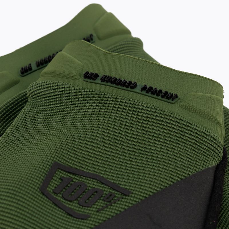 Rękawiczki rowerowe męskie 100% Ridecamp army green/black 5