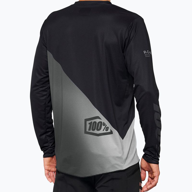 Longsleeve rowerowy męski 100% R-Core X black/grey 7