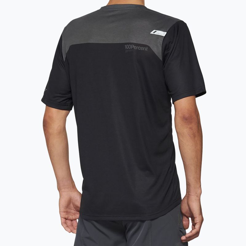 Koszulka rowerowa męska 100% Airmatic black/charcoal 2
