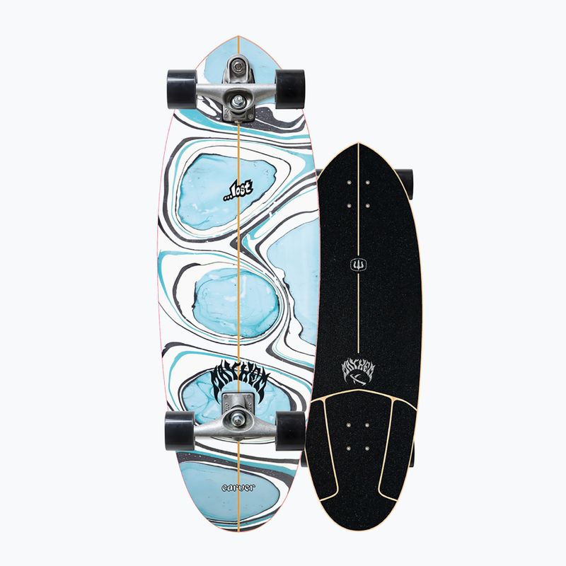 Deskorolka surfskate Carver Lost C7 Raw 32" Quiver Killer 2021 Complete niebiesko-biała L1013011107 8