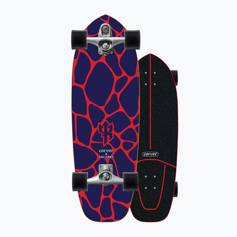 Deskorolka surfskate Carver C7 Raw 31" Kai Lava 2022 Complete czerwono-fioletowa C1013011142 8