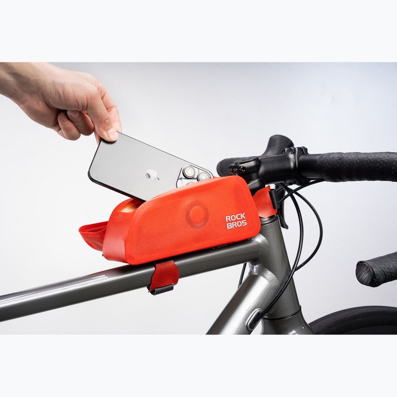 Torba rowerowa na ramę Rockbros 30120122 Bike Tube Bag Magnetic S 0,6 l red 3