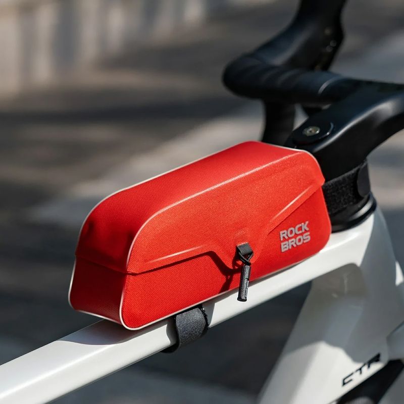 Torba rowerowa na ramę Rockbros 30120122 Bike Tube Bag Magnetic L 0,9 l red 3