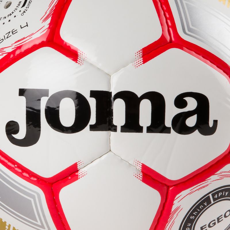 Piłka do piłki nożnej Joma Egeo white/red rozmiar 4 3