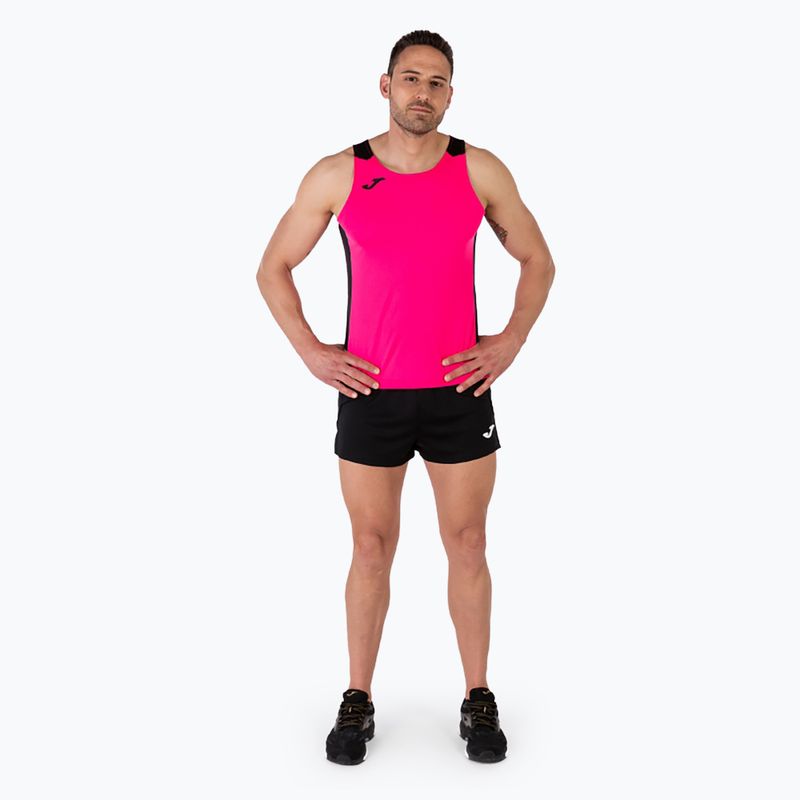 Koszulka do biegania męska Joma Record II fluor pink/black 2