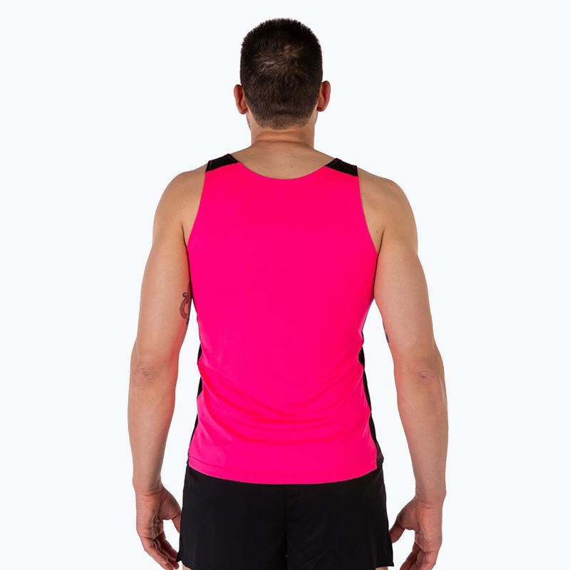 Tank top do biegania męski Joma Record II fluor pink/black 3