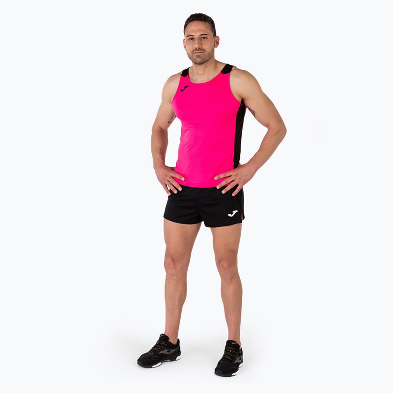 Koszulka do biegania męska Joma Record II fluor pink/black 4