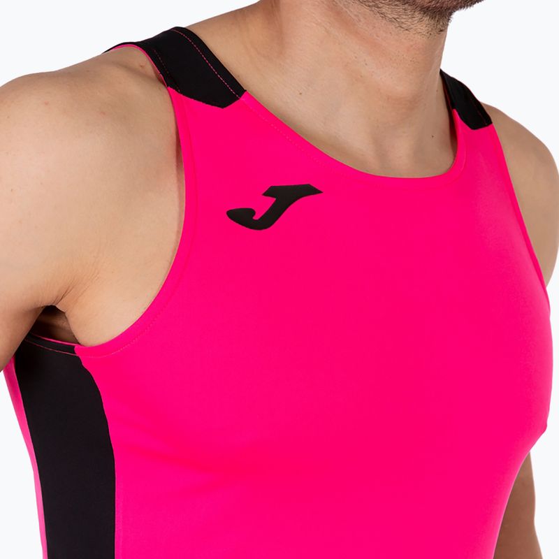 Koszulka do biegania męska Joma Record II fluor pink/black 5