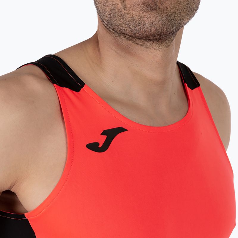 Koszulka do biegania męska Joma Record II fluor coral/black 5