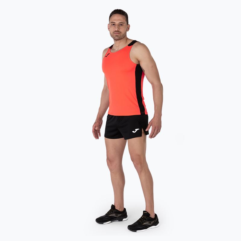 Tank top do biegania męski Joma Record II fluor coral/black 7