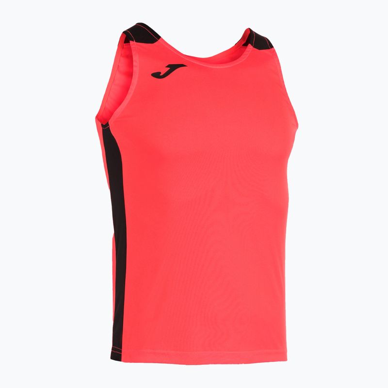 Koszulka do biegania męska Joma Record II fluor coral/black 8