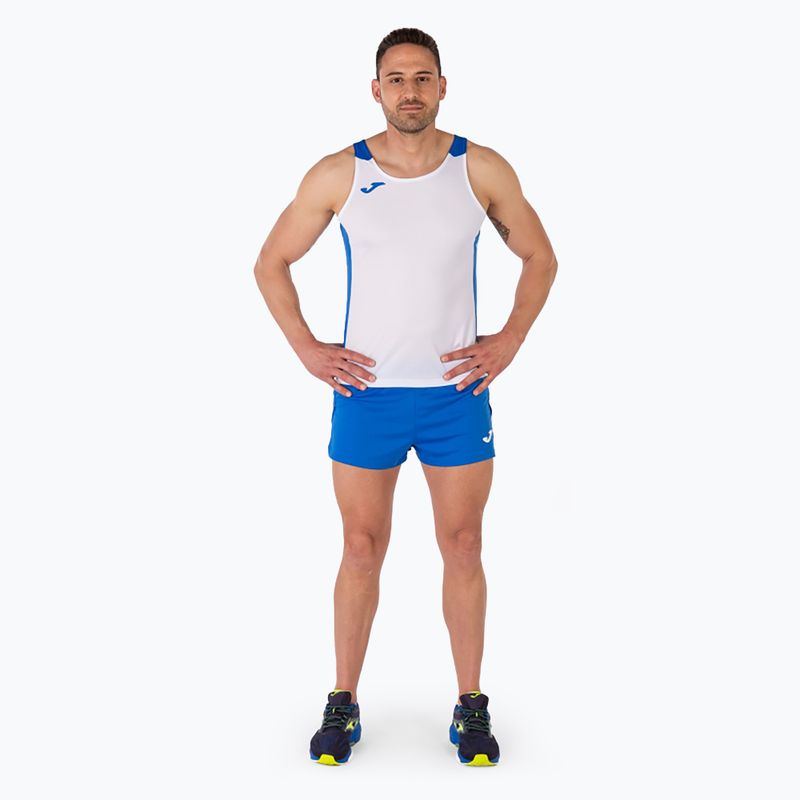Koszulka do biegania męska Joma Record II white/royal 2