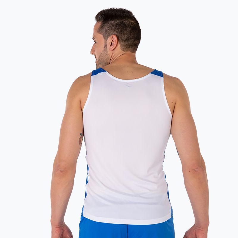 Tank top do biegania męski Joma Record II white/royal 3