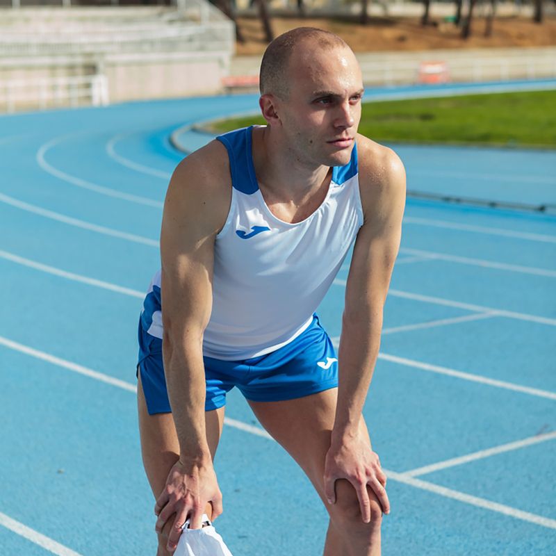 Tank top do biegania męski Joma Record II white/royal 10