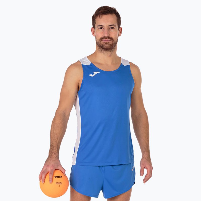 Koszulka do biegania męska Joma Record II royal/white