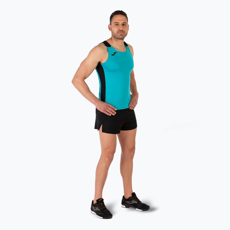 Koszulka do biegania męska Joma Record II Tank Top turquoise/black 4