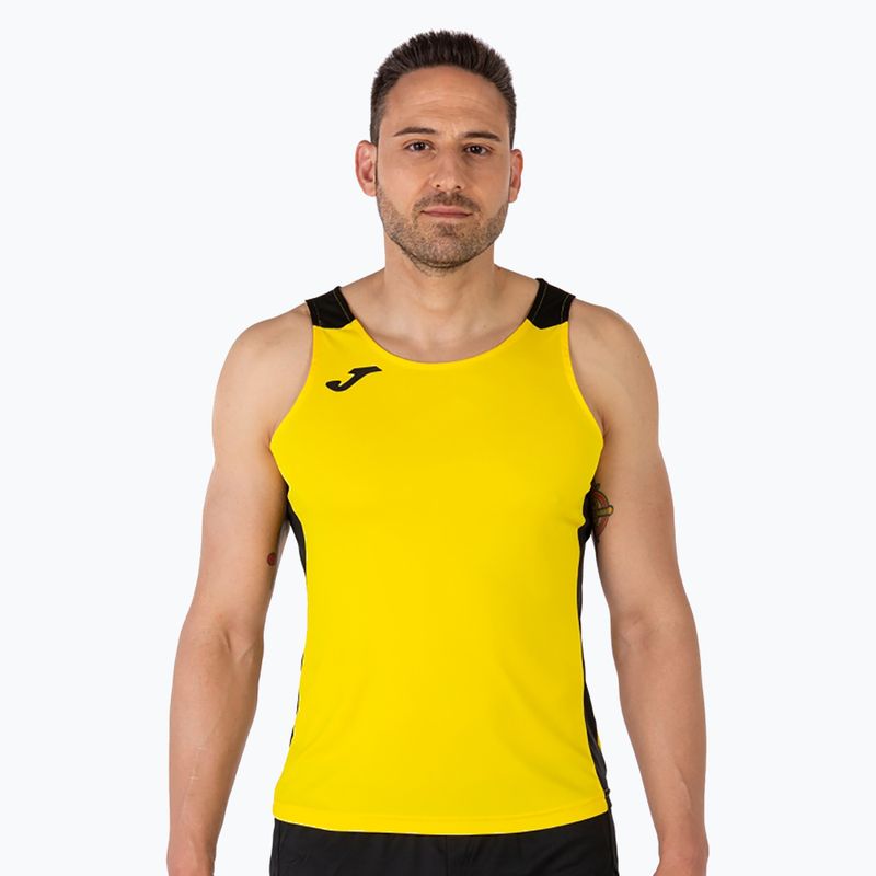 Koszulka do biegania męska Joma Record II yellow/black