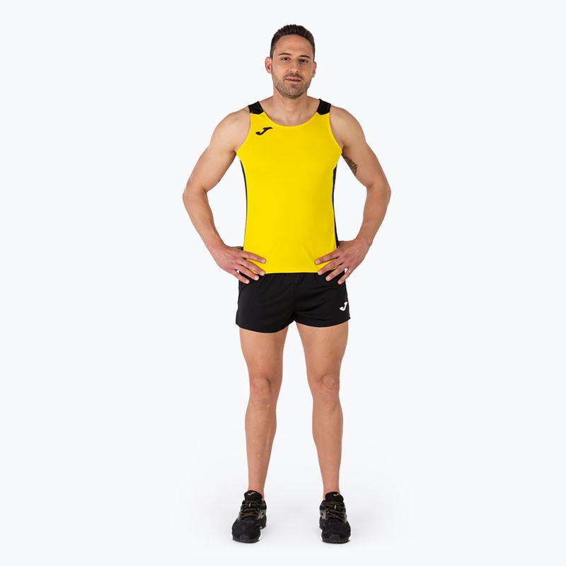 Tank top do biegania męski Joma Record II yellow/black 2