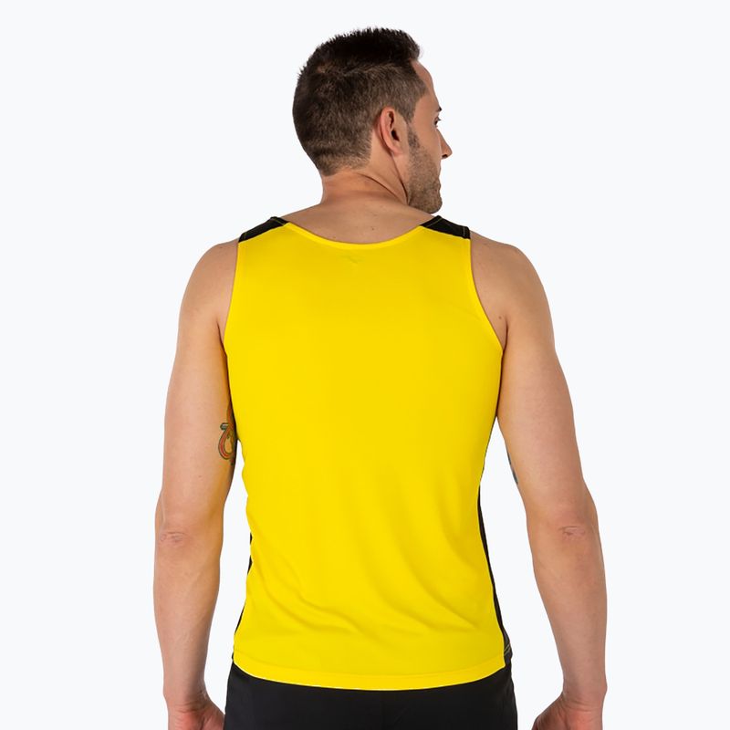 Tank top do biegania męski Joma Record II yellow/black 3