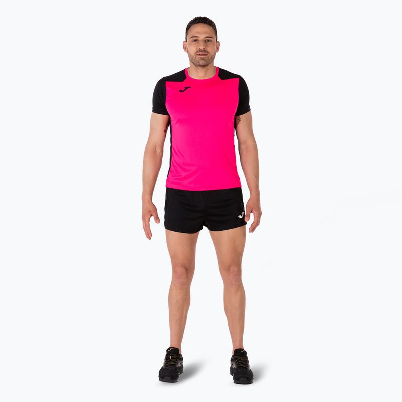 Koszulka do biegania męska Joma Record II fluor pink/black 2