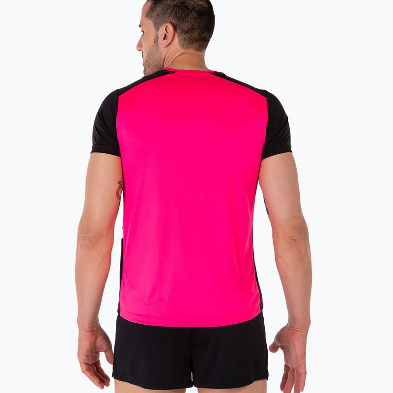Koszulka do biegania męska Joma Record II fluor pink/black 3
