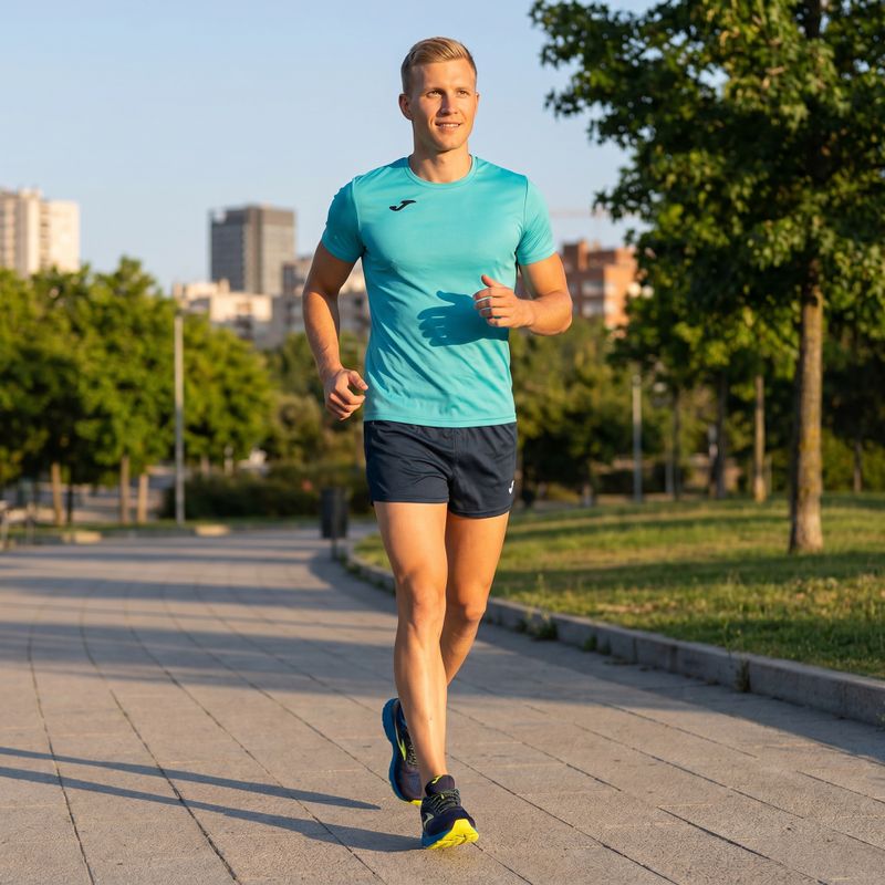 Koszulka do biegania męska Joma Record II fluor turquoise 10