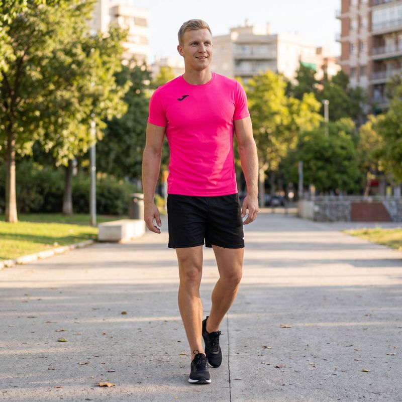 Koszulka do biegania męska Joma Record II fluor pink 8