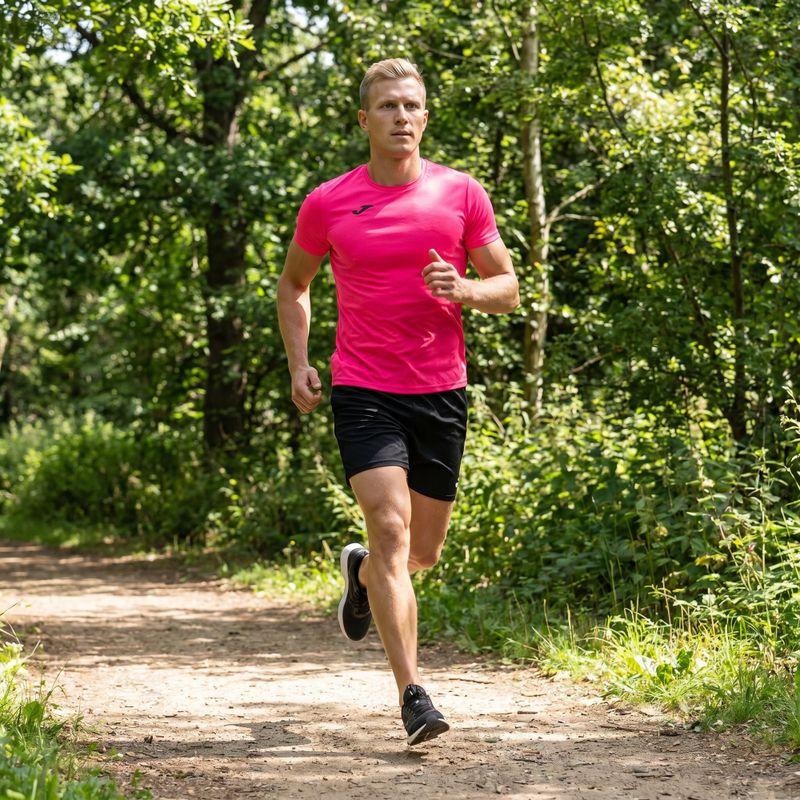 Koszulka do biegania męska Joma Record II fluor pink 9