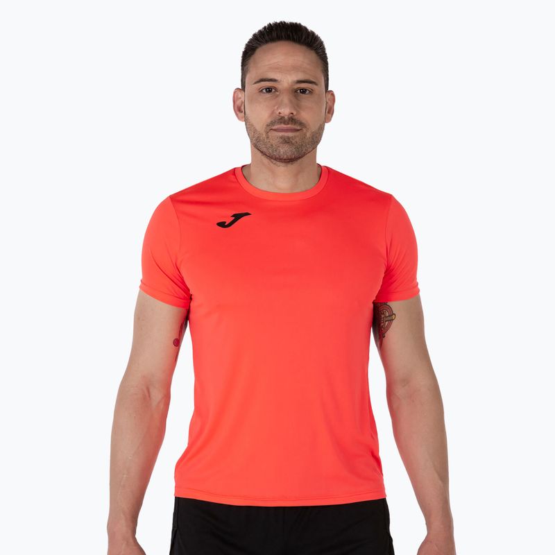 Koszulka do biegania męska Joma Record II fluor coral
