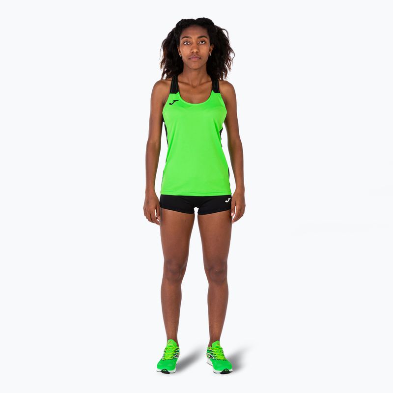 Koszulka do biegania damska Joma Record II Tank Top fluor green/black 2