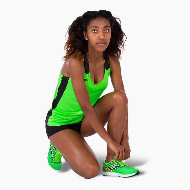 Koszulka do biegania damska Joma Record II Tank Top fluor green/black 6