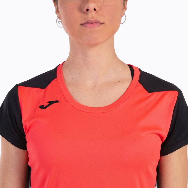Koszulka do biegania damska Joma Record II fluor coral/black 18