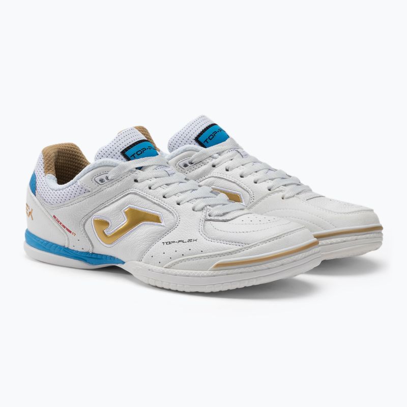 Buty piłkarskie dziecięce Joma Top Flex IN white/gold 5