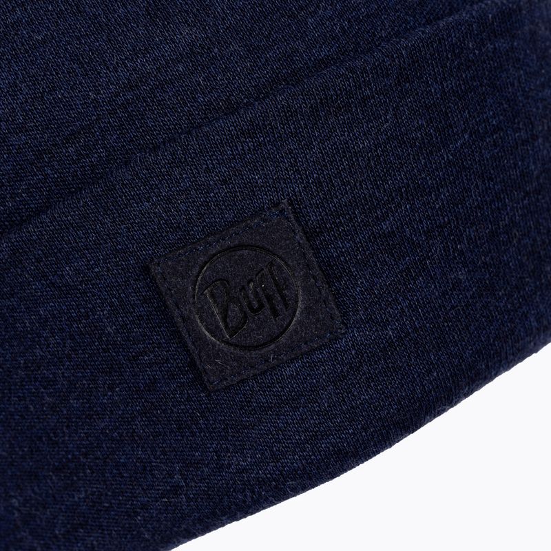 Czapka zimowa BUFF Heavyweight Merino Wool solid denim 3