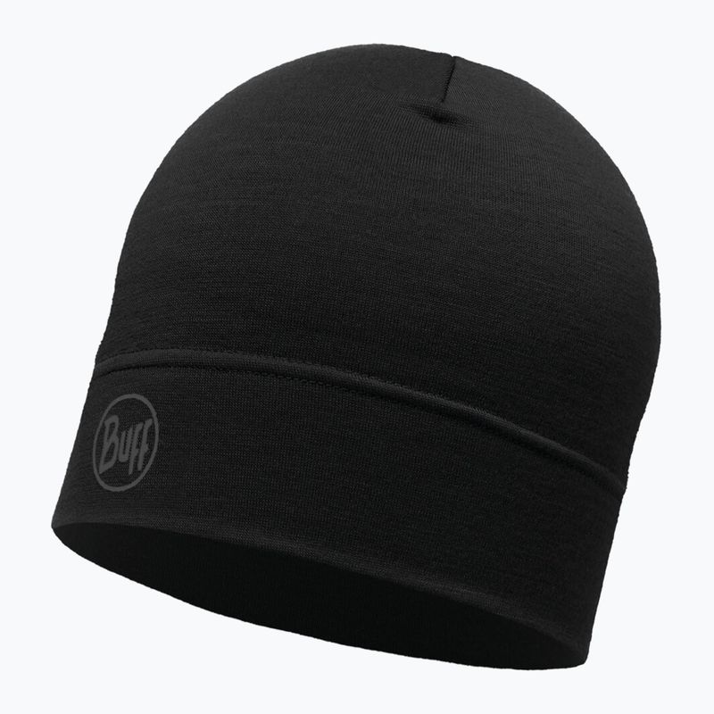 Czapka zimowa BUFF Lightweight Merino Wool solid black 4