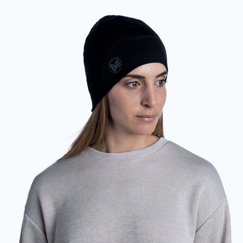 Czapka zimowa BUFF Lightweight Merino Wool solid black 5