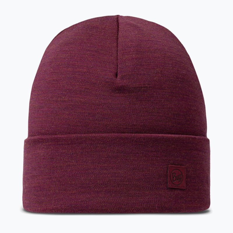 Czapka zimowa BUFF Heavyweight Merino Wool solid tibetan red