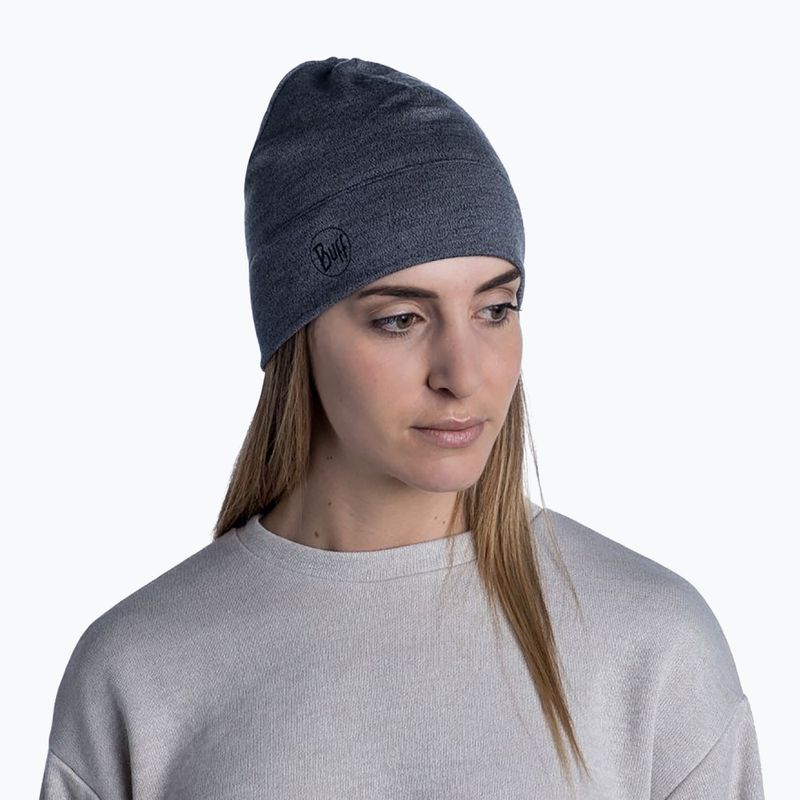 Czapka zimowa BUFF Midweight Merino Wool light grey 5