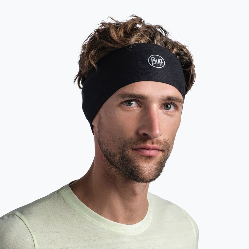 Opaska na głowę BUFF Coolnet UV Wide Solid black 4