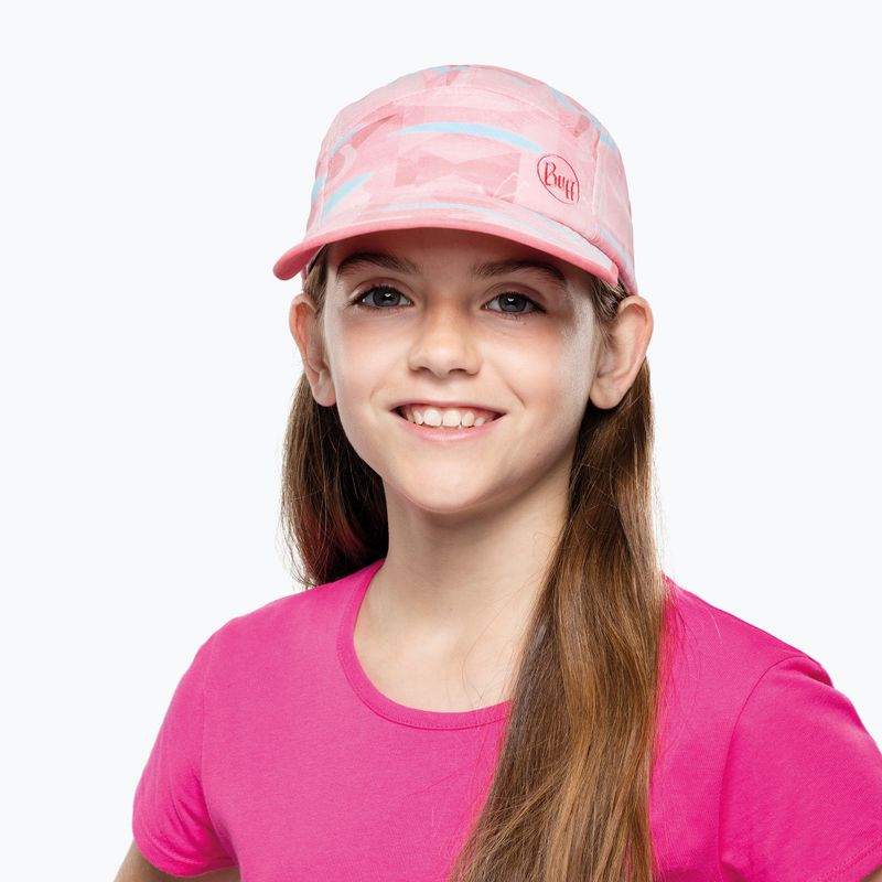 Czapka z daszkiem dziecięca BUFF 5 Panel heavens pink/pink 3