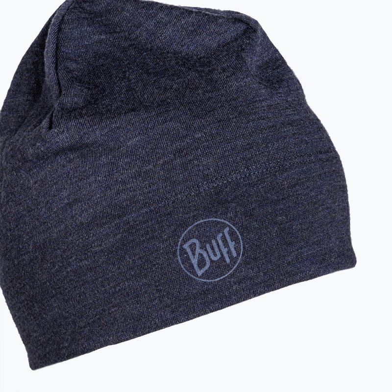 Czapka zimowa BUFF Midweight Merino Wool night blue 3